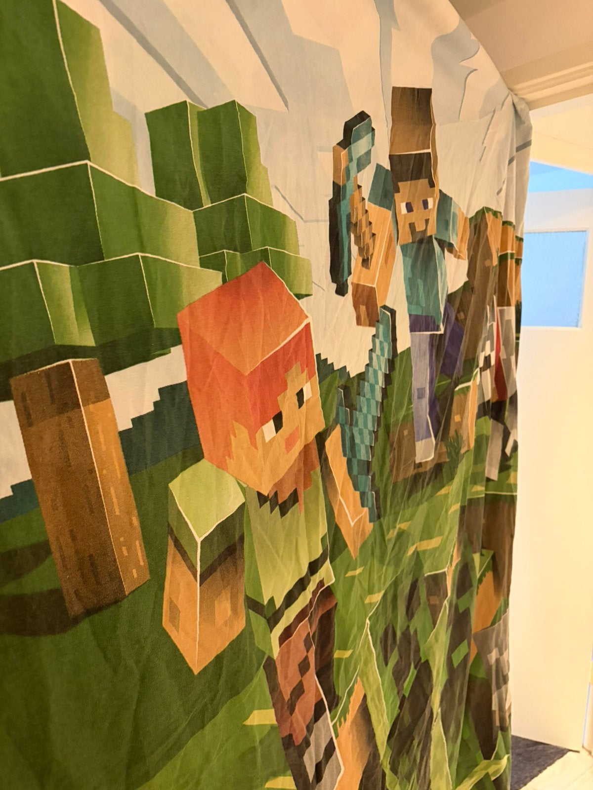 1 persoons dekbedovetrek minecraft, Ophalen of Verzenden, Jongetje, Dekbedovertrek