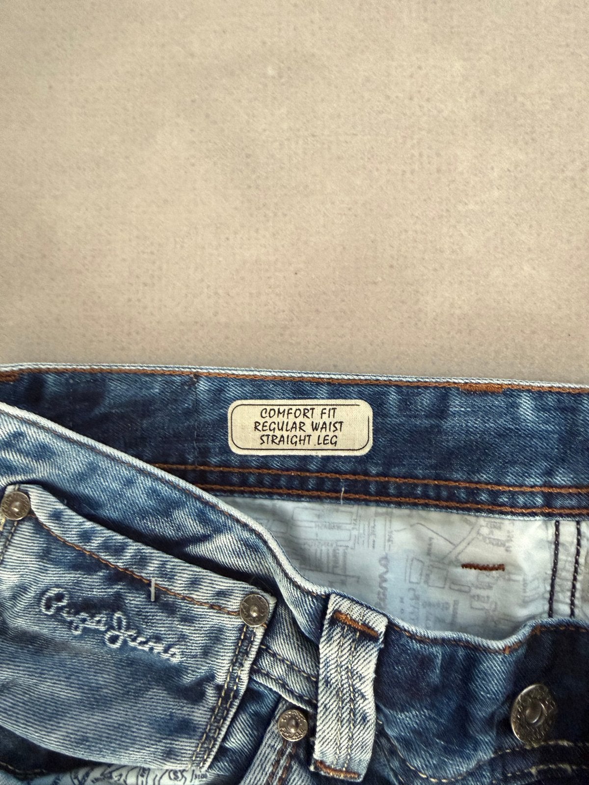 Pepe Jeans London 'Jaimie' Comfort Fit Jeans W29/L29, Ophalen of Verzenden, Zo goed als nieuw, Blauw, W28 - W29 (confectie 36)
