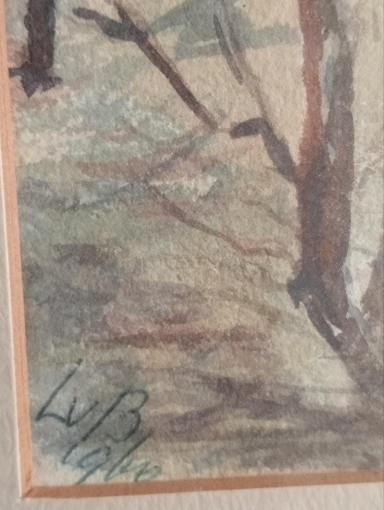 Aquarel Landschap 1960 Gesigneerd, Antiek en Kunst, Ophalen of Verzenden