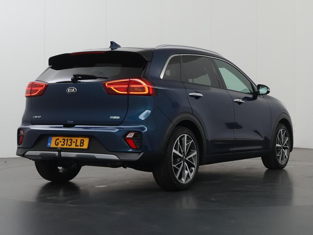 Kia Niro 1.6 GDi Hybrid DynamicPlusLine | Trekhaak | Cruise, Auto's, Kia, Gebruikt, Euro 6, Blauw, Leder en Stof