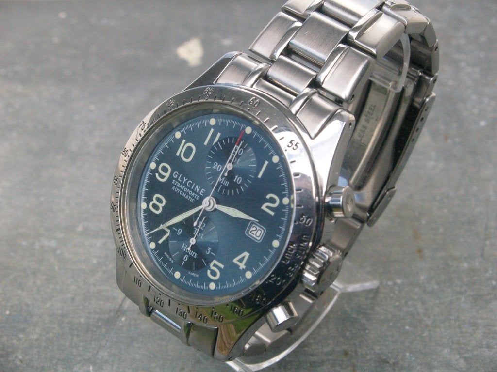 Horloge Glycine Stratoforte Chrono Autom. eta 7750., Overige merken, Staal, Gebruikt, Staal