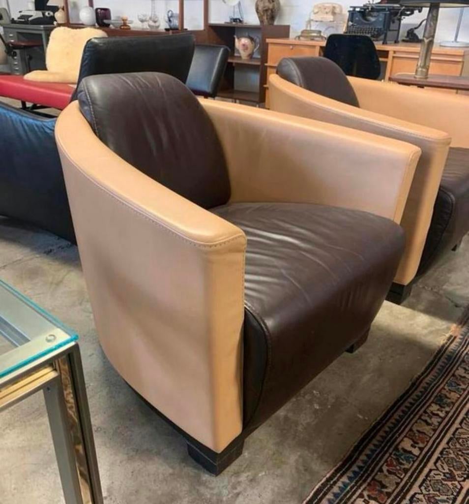 Fauteuil 2 Nicoletti Salotti Calia Italië art Deco fauteuils, Ophalen of Verzenden