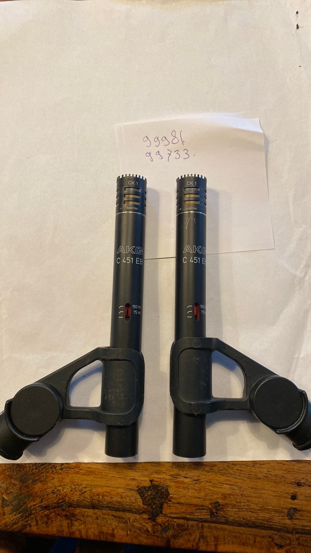 AKG C 451 EB CK 1 match pair vintage, Ophalen of Verzenden, Gebruikt