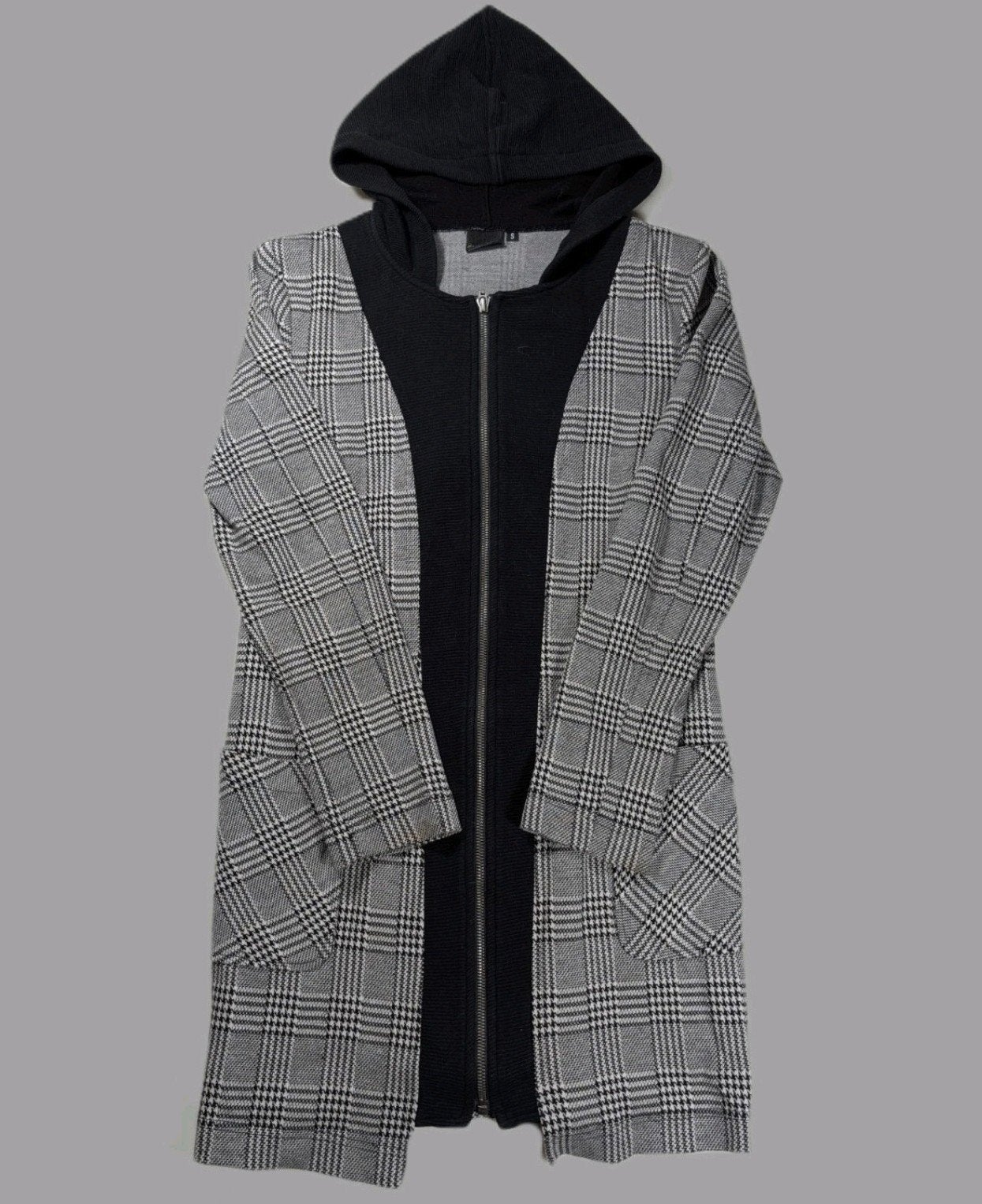 dreamSTAR lang vest met capuchon | zwart / wit ruit | S, Dreamstar, Zwart, Ophalen of Verzenden, Zo goed als nieuw