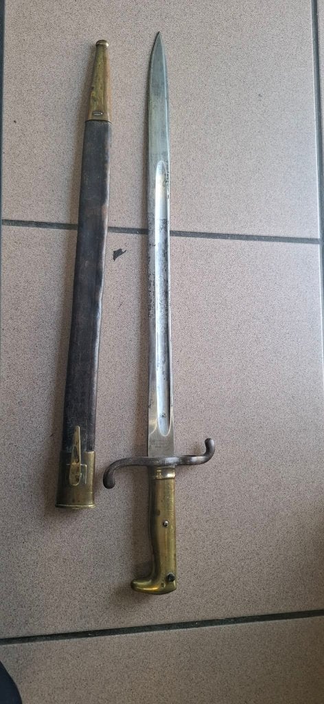 DUITSLAND Bajonet Mauser M1871 Ww1, Verzamelen, Verzenden, Landmacht, Duitsland, Mes of Dolk