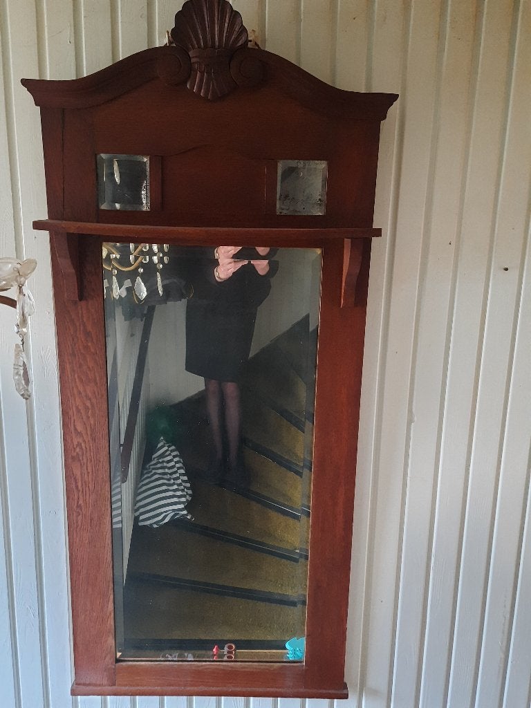 Prachtige brocante halspiegel/schoorsteenspiegel, Ophalen