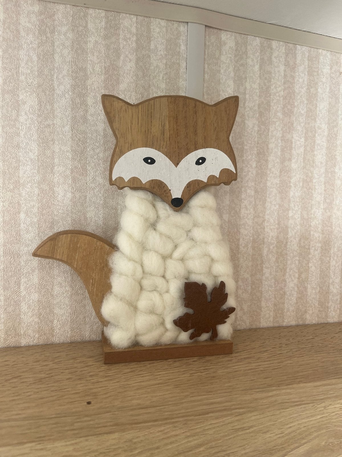 Decoratieve houten vos met zachte vacht. Nu 2,-, Hout, Ophalen of Verzenden, Bruin, Landelijk