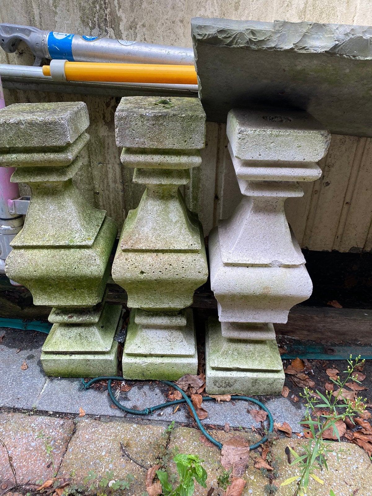 4 zuiltjes van beton, Tuin en Terras, Ophalen, Gebruikt, Beton