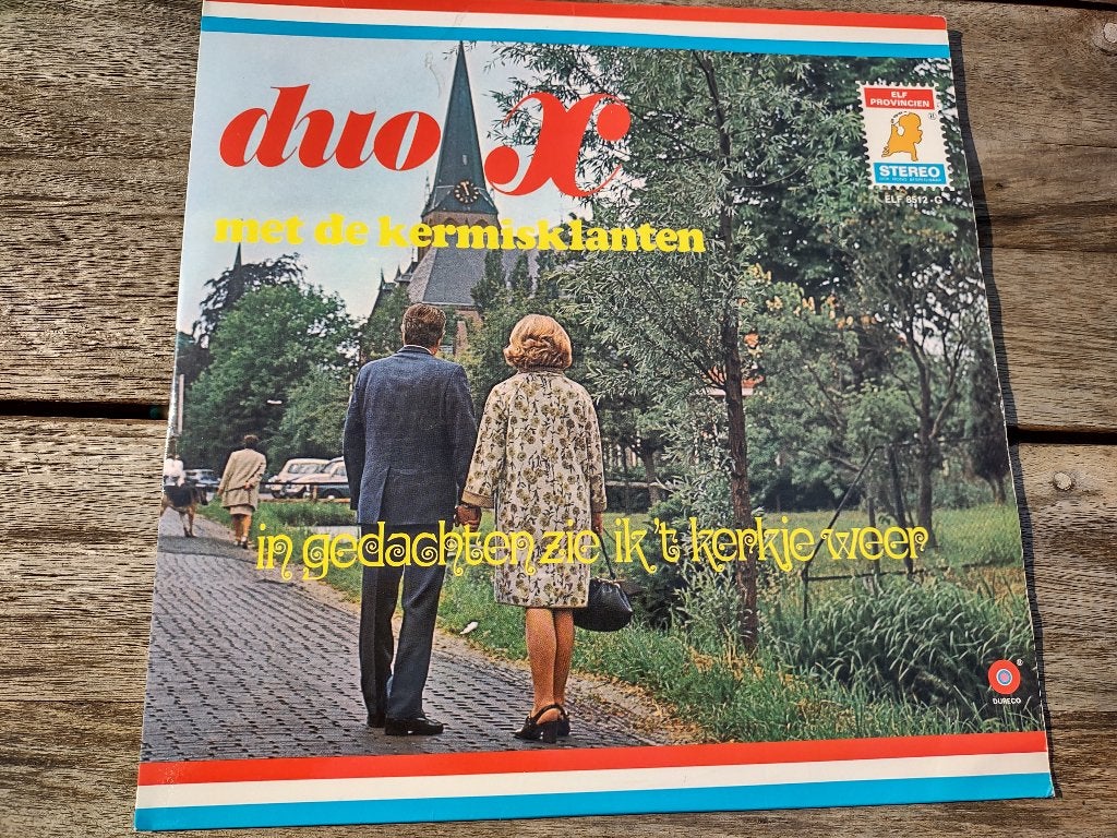LP - Duo X - In gedachten zie ik 't kerkje weer, Cd's en Dvd's, Ophalen of Verzenden, Zo goed als nieuw, 12 inch, Levenslied of Smartlap