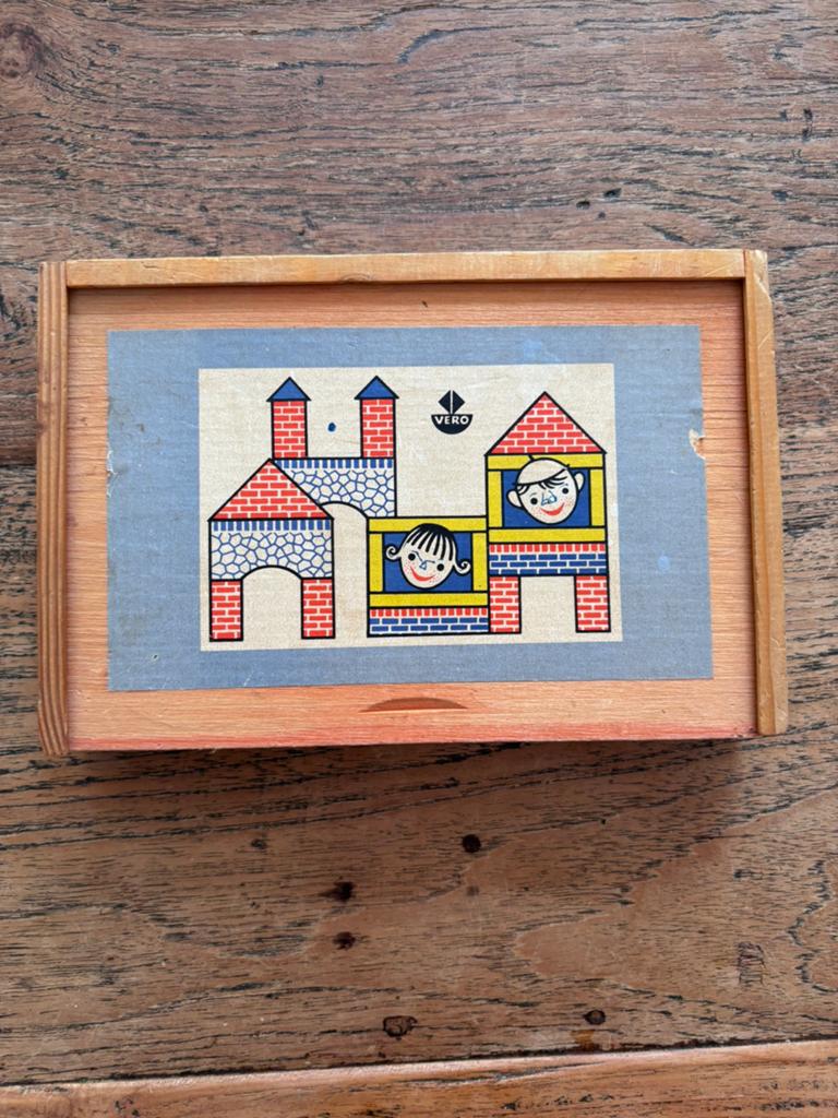 Vintage houten DDR blokken Vero, Ophalen of Verzenden