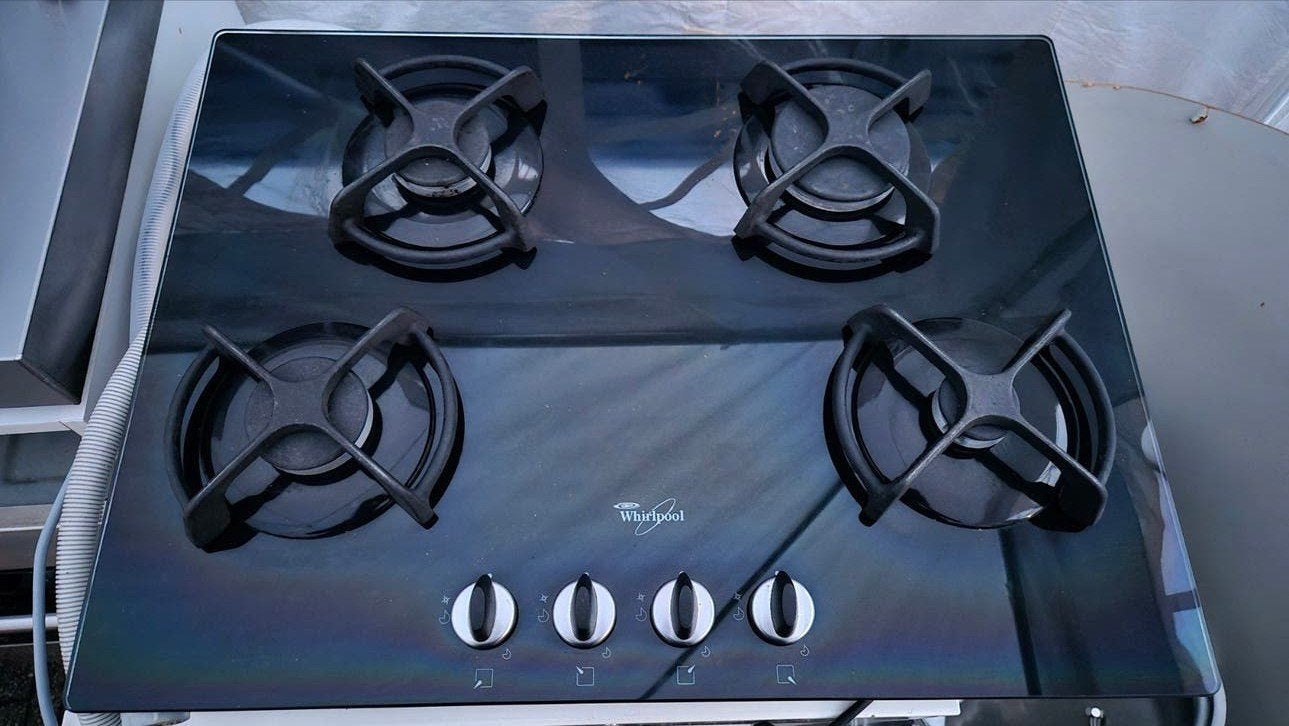 Nette Whirlpool AKM 440/NB Gas Kookplaat - 4 Branders, Witgoed en Apparatuur, Kookplaten, Ophalen, Gebruikt, 4 kookzones, Inbouw