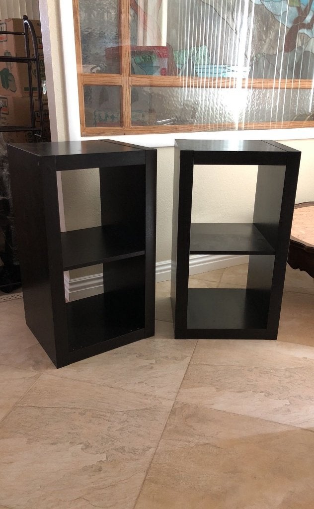 2x Kallax 2 vaks open kast vakkenkast 2x1 zwart Ikea, Ophalen, Minder dan 50 cm, 1 of 2 laden, Zo goed als nieuw