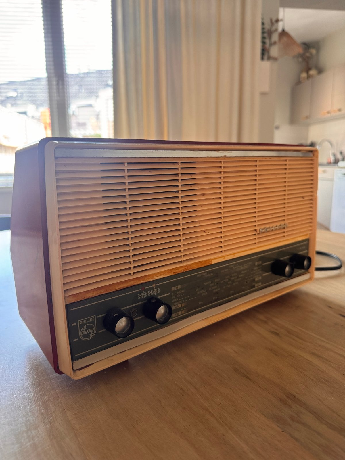 Vintage Philips radio - Decoratief object, Ophalen of Verzenden, Gebruikt, Radio