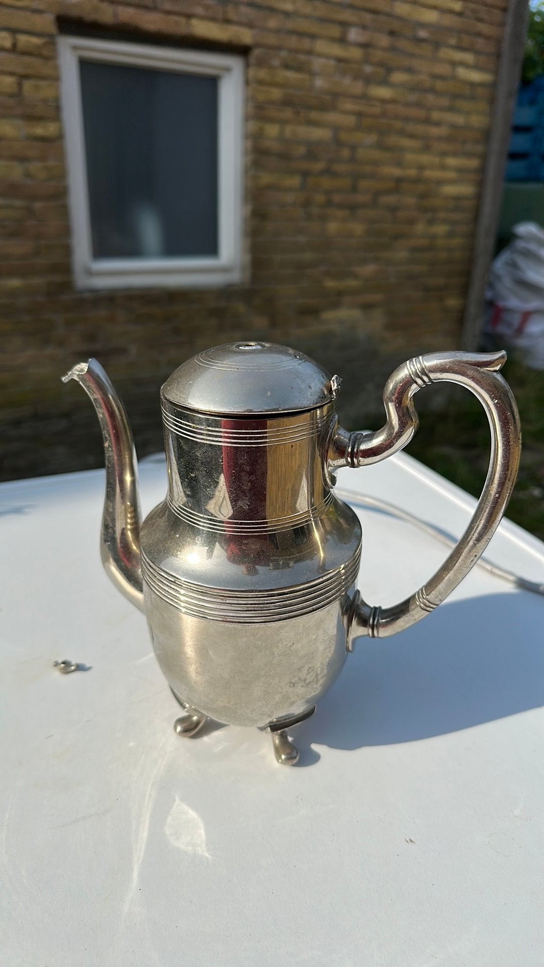 Daalderop vernikkeld of verzilverde theepot, Ophalen of Verzenden