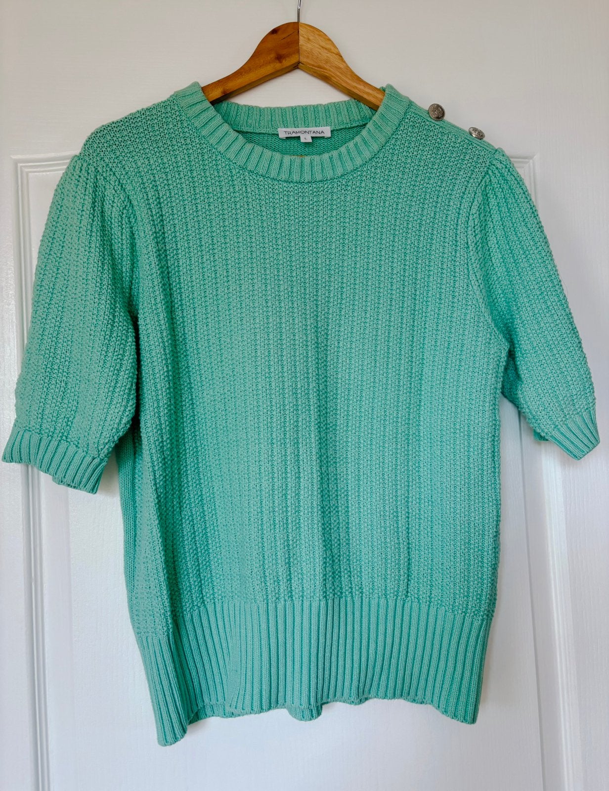 Tramontana trui mint met 1/2 mouw maat L nieuw, Kleding | Dames, Maat 38/40 (M), Nieuw, Ophalen of Verzenden, Korte mouw