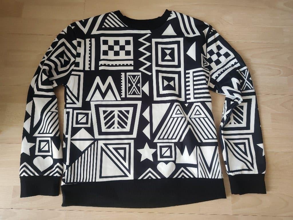 Sweater / Trui met patroon zwart/wit, Zwart, Nieuw, Ophalen of Verzenden, YingWang