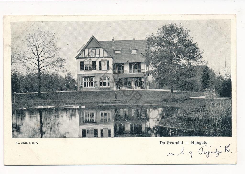 Hengelo - De Grundel [003-6055, Ophalen of Verzenden, Voor 1920, Gelopen, Overijssel