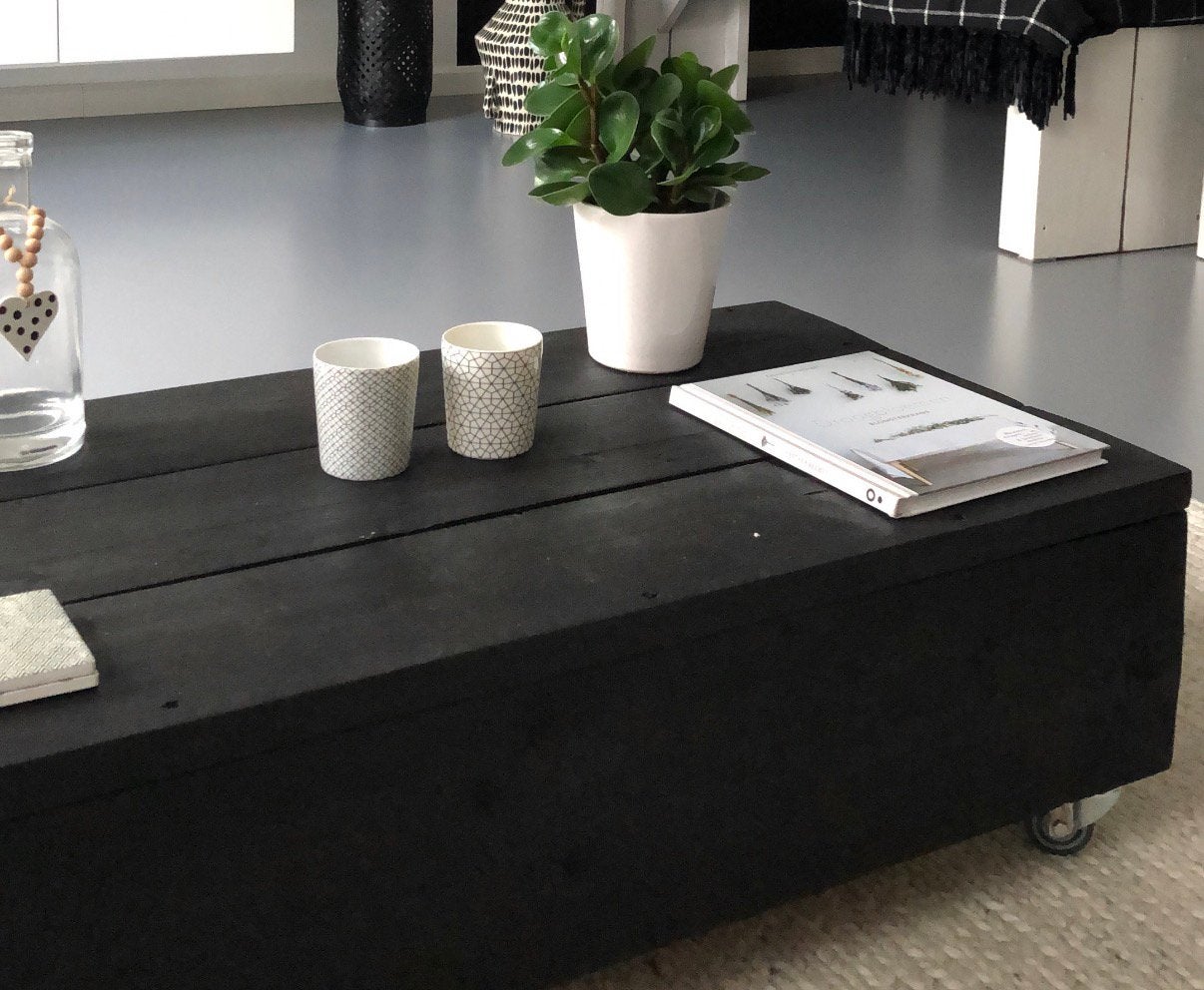 Stijgerhout bijzet tafel, Ophalen, Minder dan 45 cm, Zo goed als nieuw, 75 cm of meer