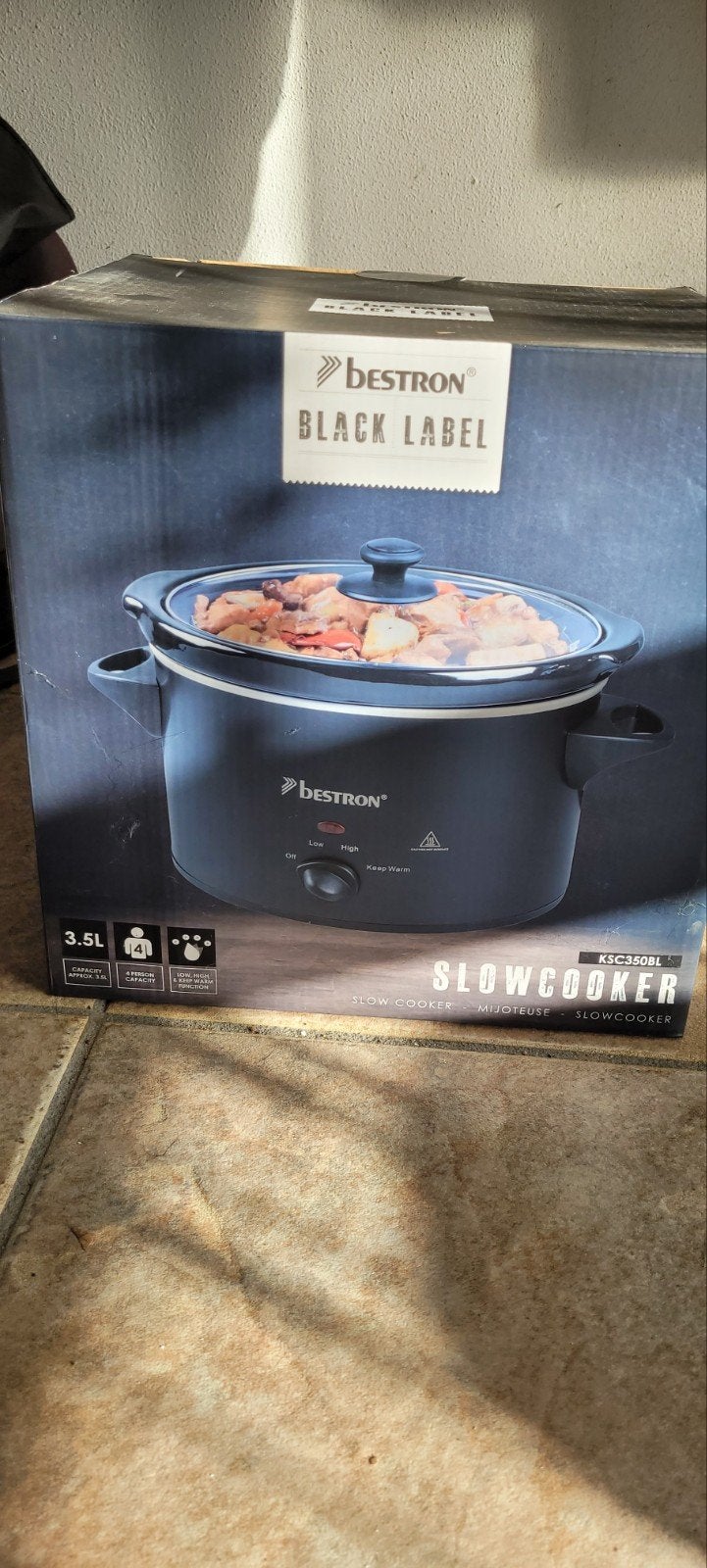 Bestron Black Label Slowcooker - 3.5L KSC350BL, Ophalen, Nieuw