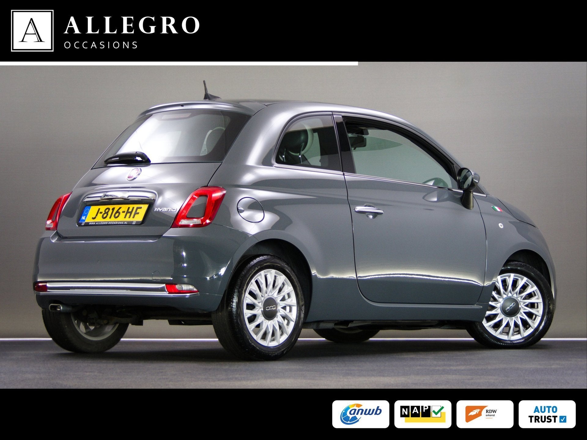 Fiat 500 1.0 Hybrid Star (PANORAMADAK, CRUISE CONTROL, SPORT, Auto's, Voorwielaandrijving, 4 stoelen, Leder en Stof, Origineel Nederlands
