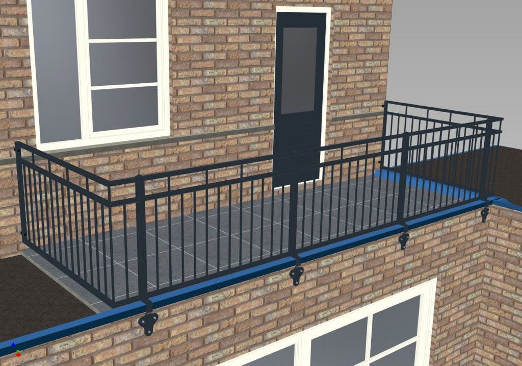 Fabricage, schilderen en installatie van metalen balustrades, Ophalen of Verzenden, Zo goed als nieuw, IJzer, Sierhekwerk