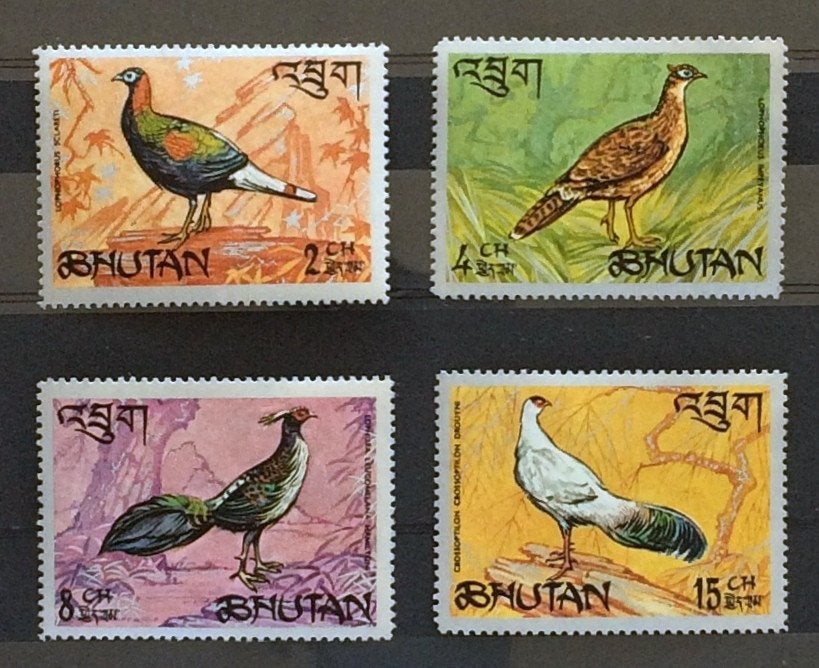 Bhutan Postfris 1968 Vogel Fazant, Ophalen of Verzenden, Postfris, Zuid-Azië