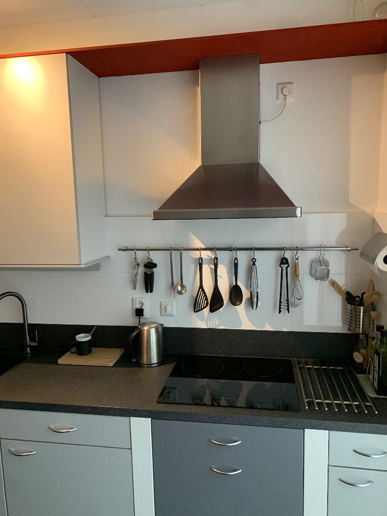 afzuigkap rvs schouwmodel, Witgoed en Apparatuur, Afzuigkappen, Ophalen, Gebruikt, Wandschouwkap, Motor