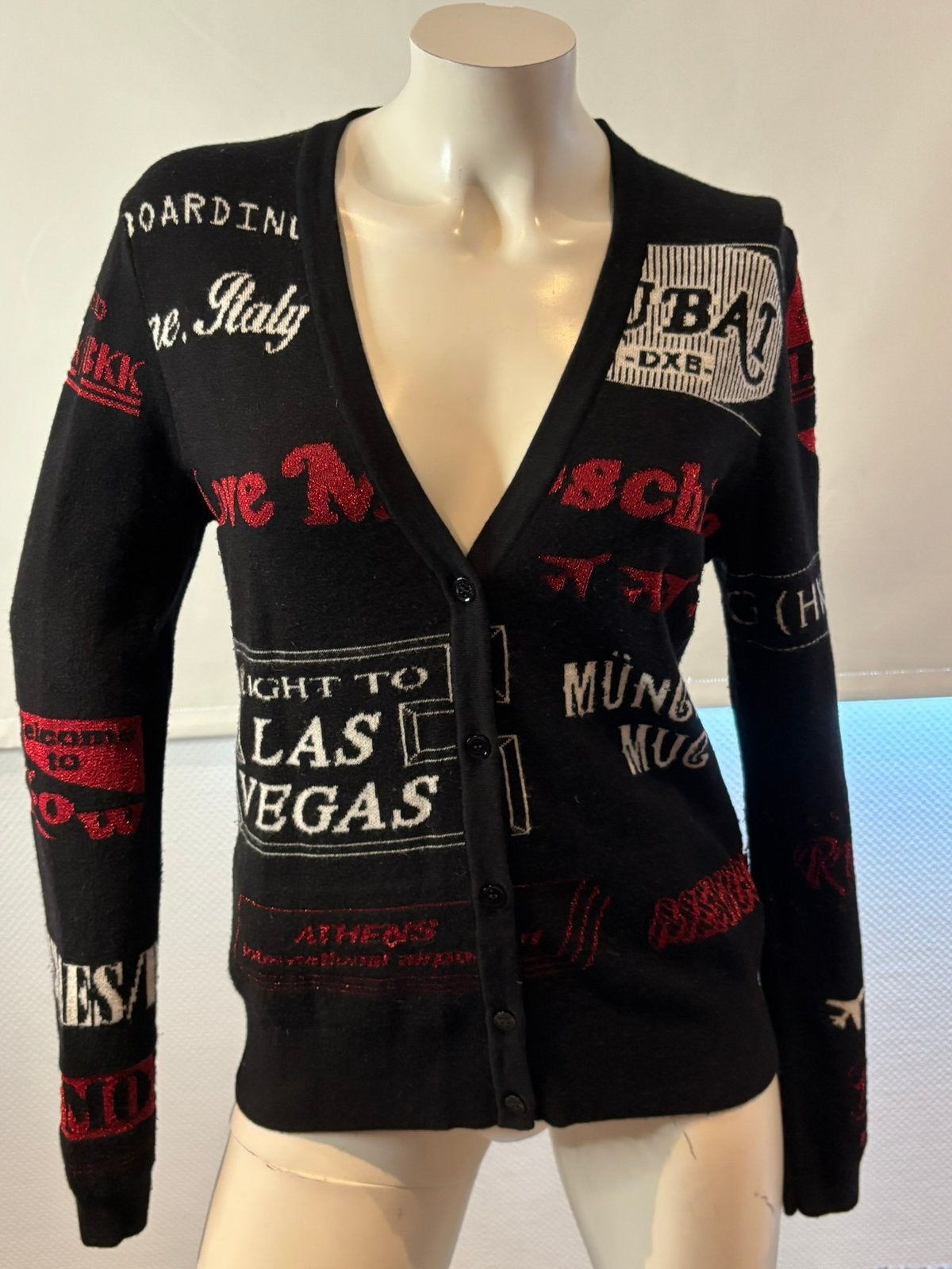 Love moschino trui vest maat it 44 nl 40, Maat 38/40 (M), ., Zwart, Ophalen of Verzenden