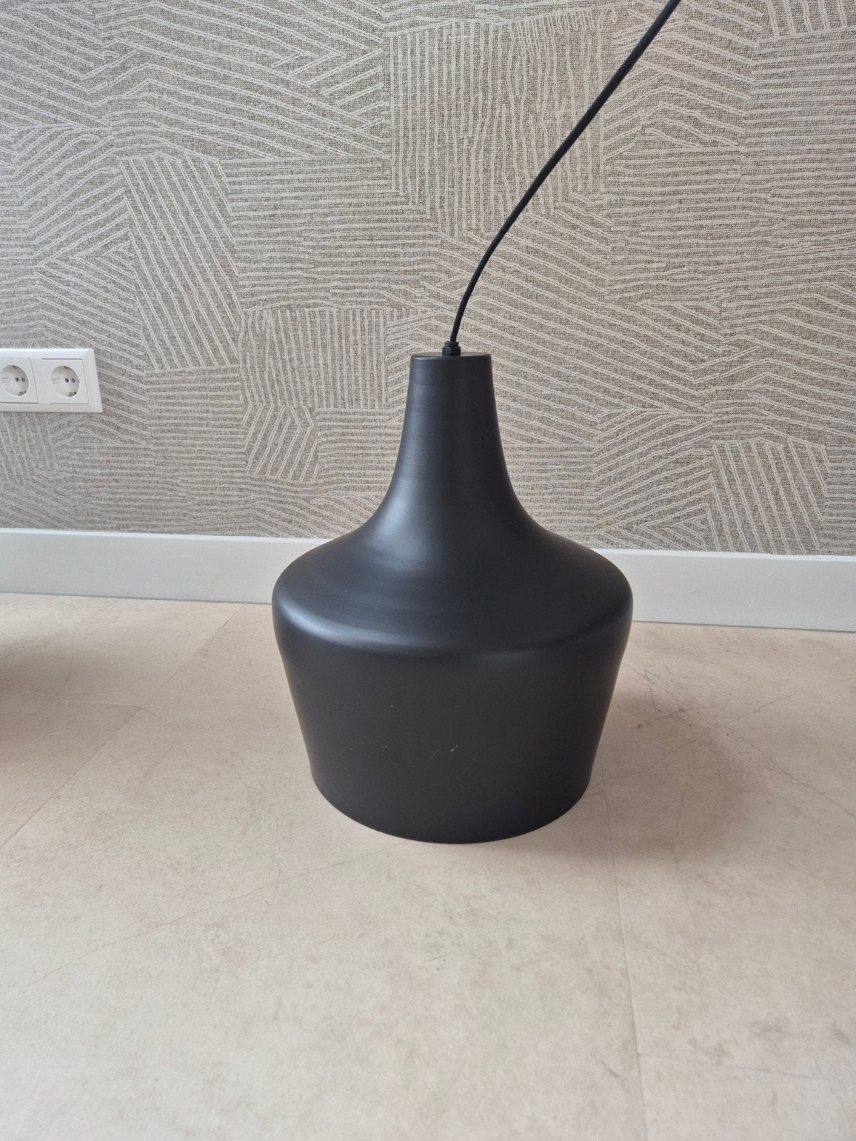 Zwarte hanglamp By-Boo, Gebruikt, Metaal, Modern, E27 (groot)