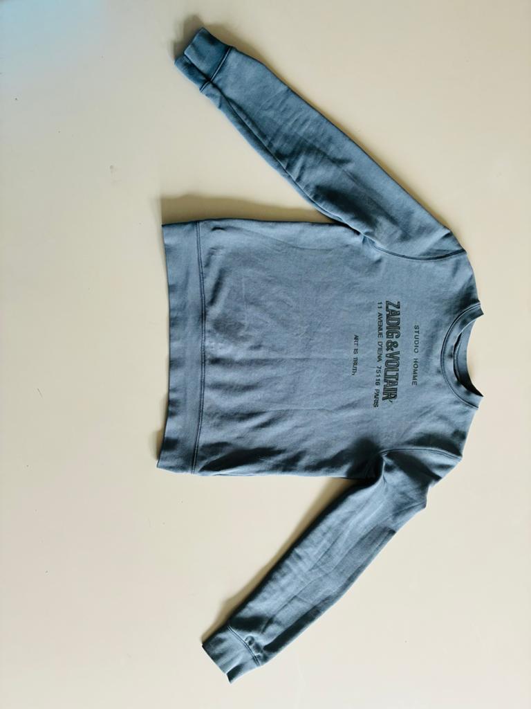 Zadig & Voltaire Studio Homme Sweater Maat M Blauw, Ophalen, Gebruikt, Meisje, Trui of Vest