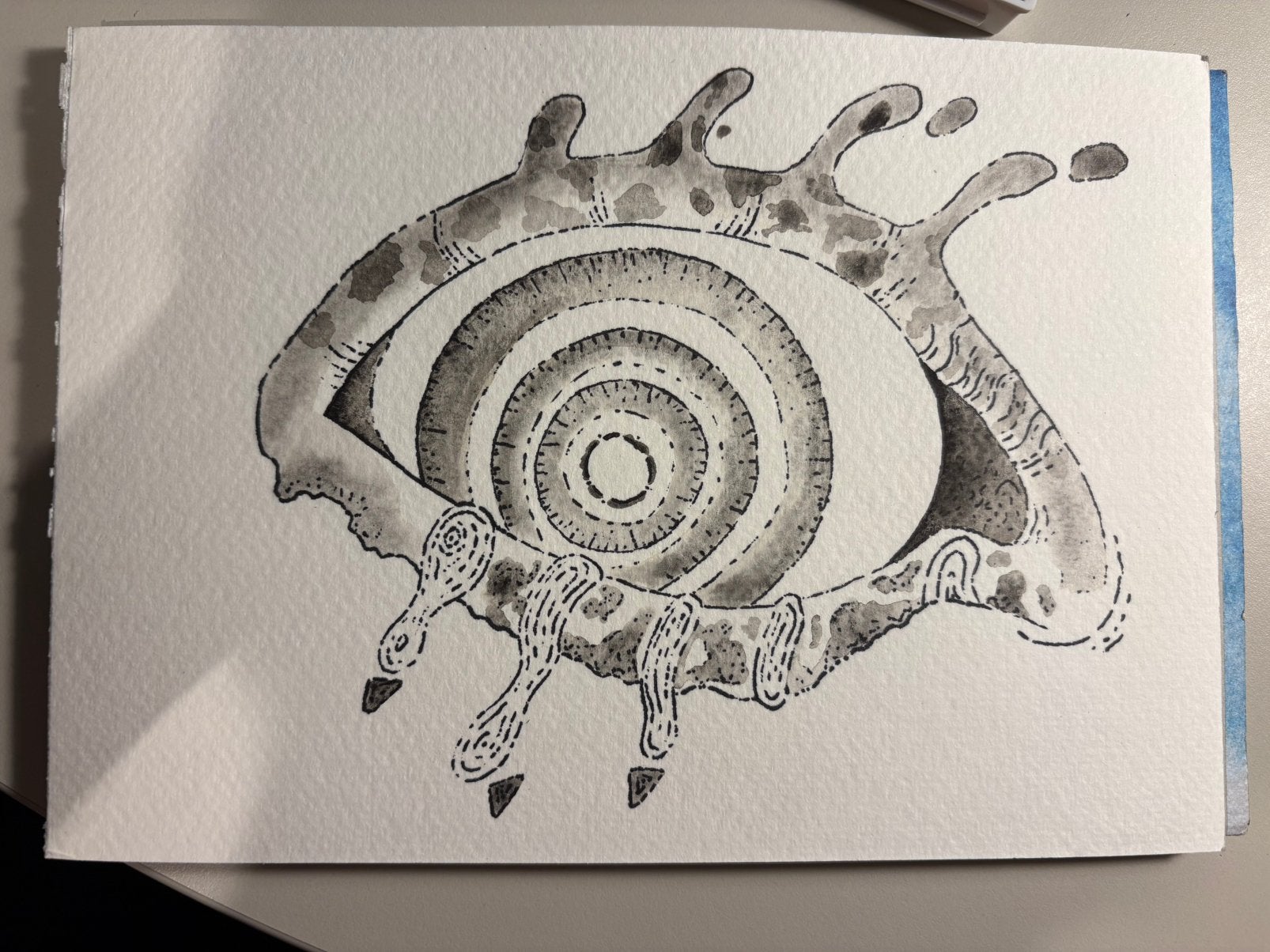 Scilderij aquarel, Antiek en Kunst, Ophalen of Verzenden