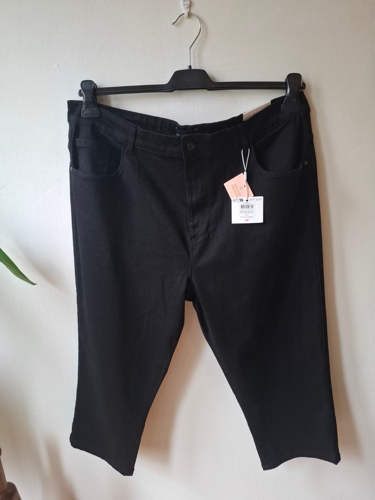 Only Carmakoma zwarte capri high waist skinny jeans maat: 50, Kleding | Dames, Zwart, Nieuw, Ophalen of Verzenden, Nvt