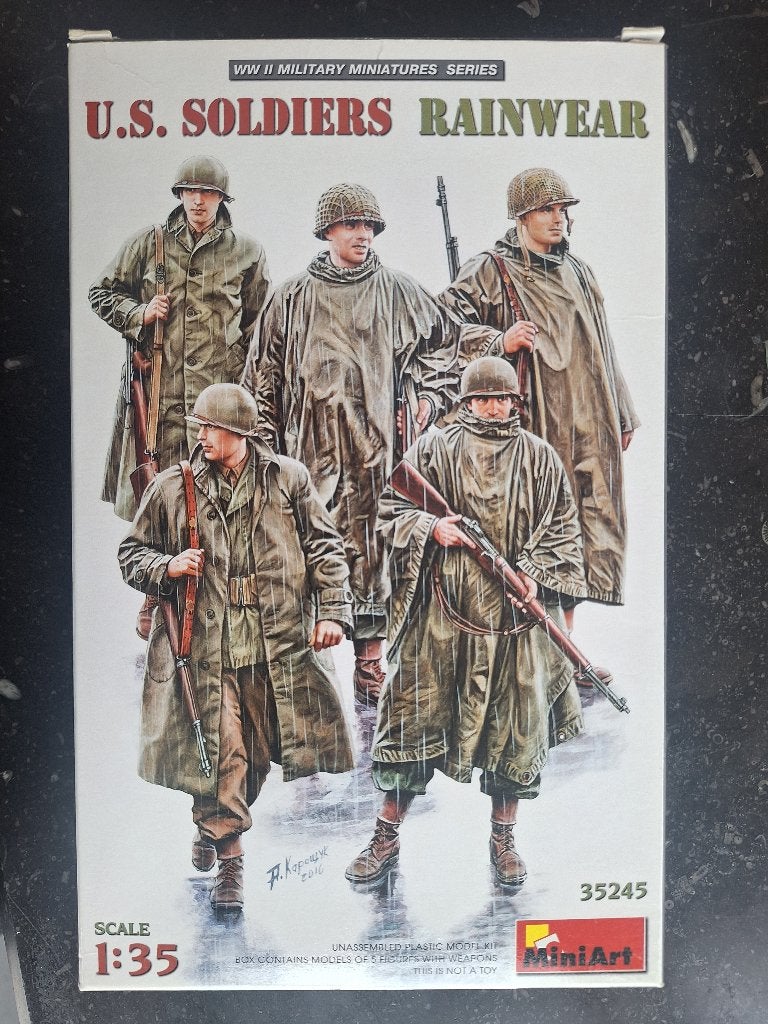 U.S. soldiers rainwear - Miniart 1/35, Verzenden, Zo goed als nieuw, 1:35 tot 1:50, Figuur of Figuren