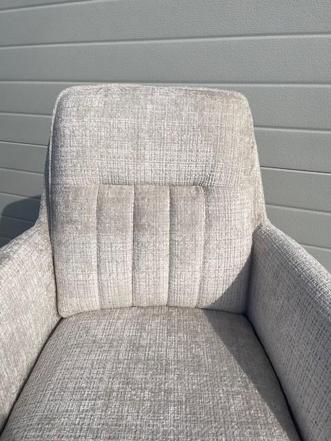 Eetstoel 180 autoreturn beige zwart metaal poot modern, Overige kleuren, Nieuw, Stof, Vijf, Zes of meer stoelen