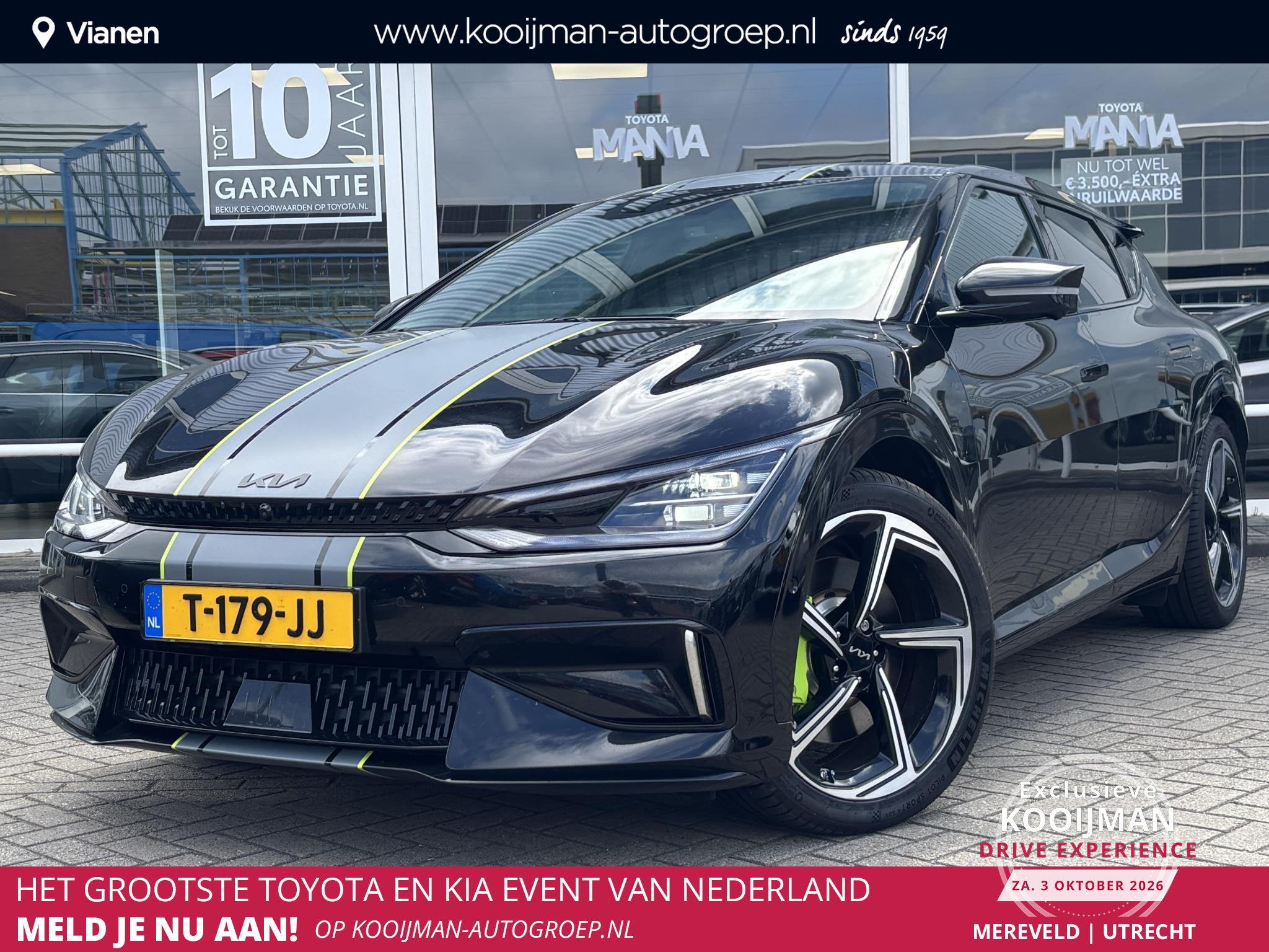Kia EV6 GT AWD 77.4 kWh GT uitvoering, Kuipstoelen, 585PK, Auto's, Alcantara, Origineel Nederlands, Vierwielaandrijving, EV6