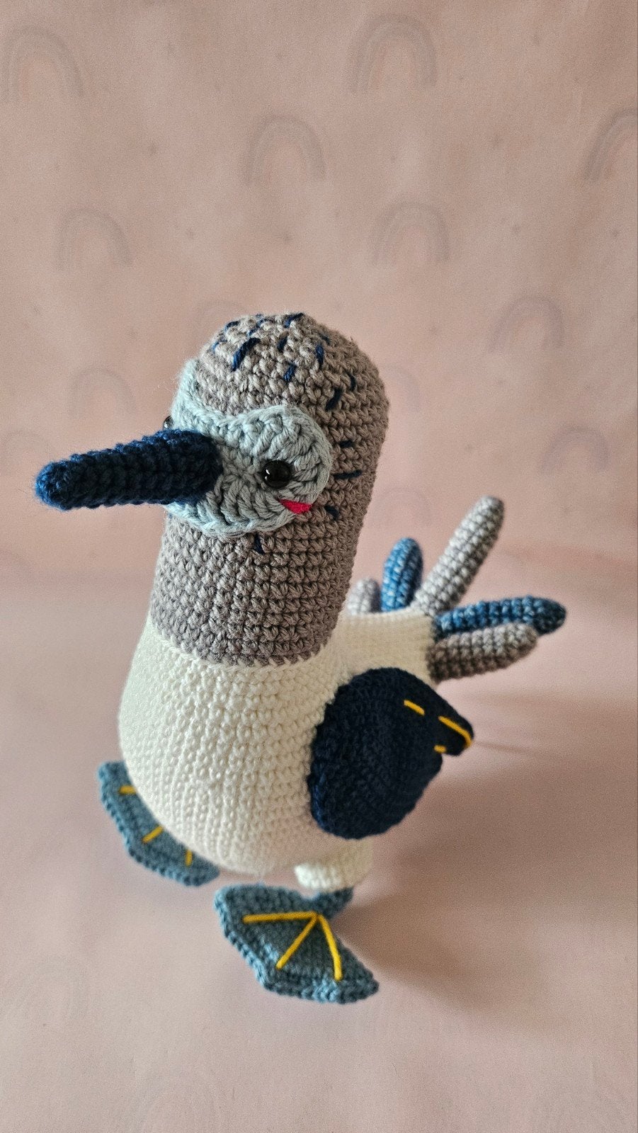 Gehaakte Zeemeeuw Knuffel - Handgemaakt en Uniek, Handgemaakt, Overige typen, Nieuw, Ophalen of Verzenden