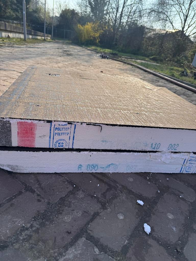 Dakisolatie platen met bitumen (6 cm & 10 cm), 4 tot 8 cm, Gebruikt, Nvt, Ophalen