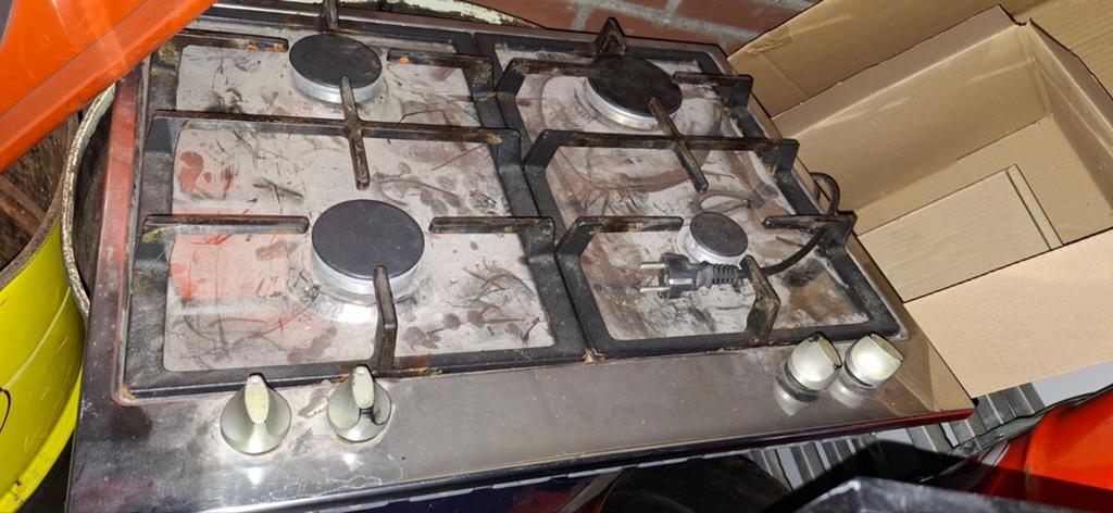 4 pits gas kookplaat, Ophalen, Gebruikt, Inbouw, Gas