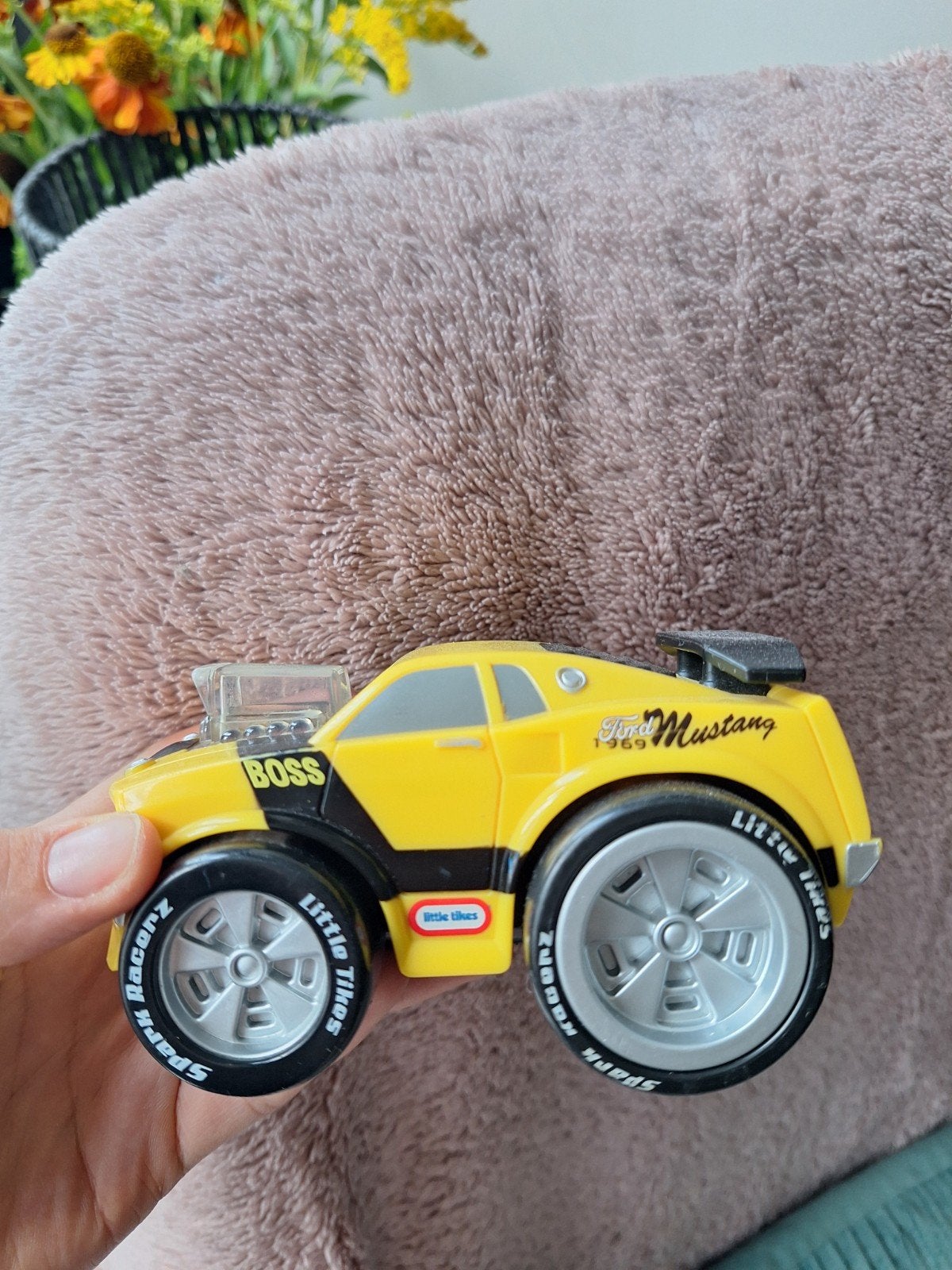 Little Tikes Ford Mustang BOSS Speelgoedauto Geel, Ophalen, Gebruikt