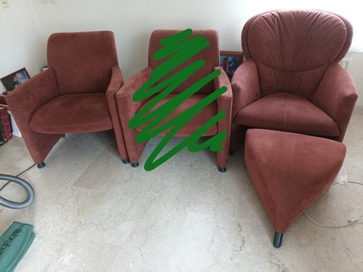 Ophalen voor 6 okt: Leolux alcantara fauteuils, mag per stuk, Huis en Inrichting, Ophalen, Gebruikt, 75 tot 100 cm, 75 tot 100 cm