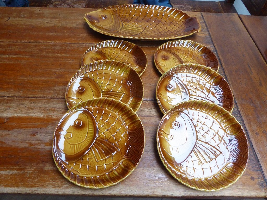 7-delig barbotine visservies, Sarreguemines