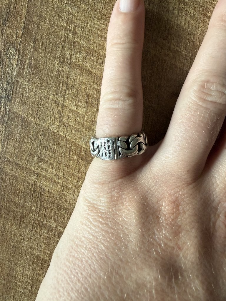 Buddha to buddha ring maat 17, Sieraden, Tassen en Uiterlijk, Ringen, Gebruikt, Ophalen of Verzenden, 17 tot 18, Dame of Heer