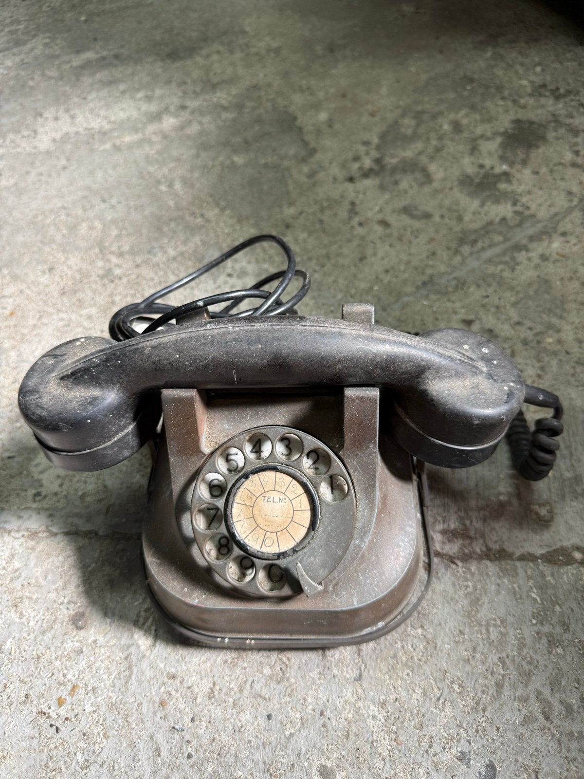 Vintage Bakelieten Telefoon met Draaischijf, Ophalen of Verzenden, Gebruikt, Bakeliet