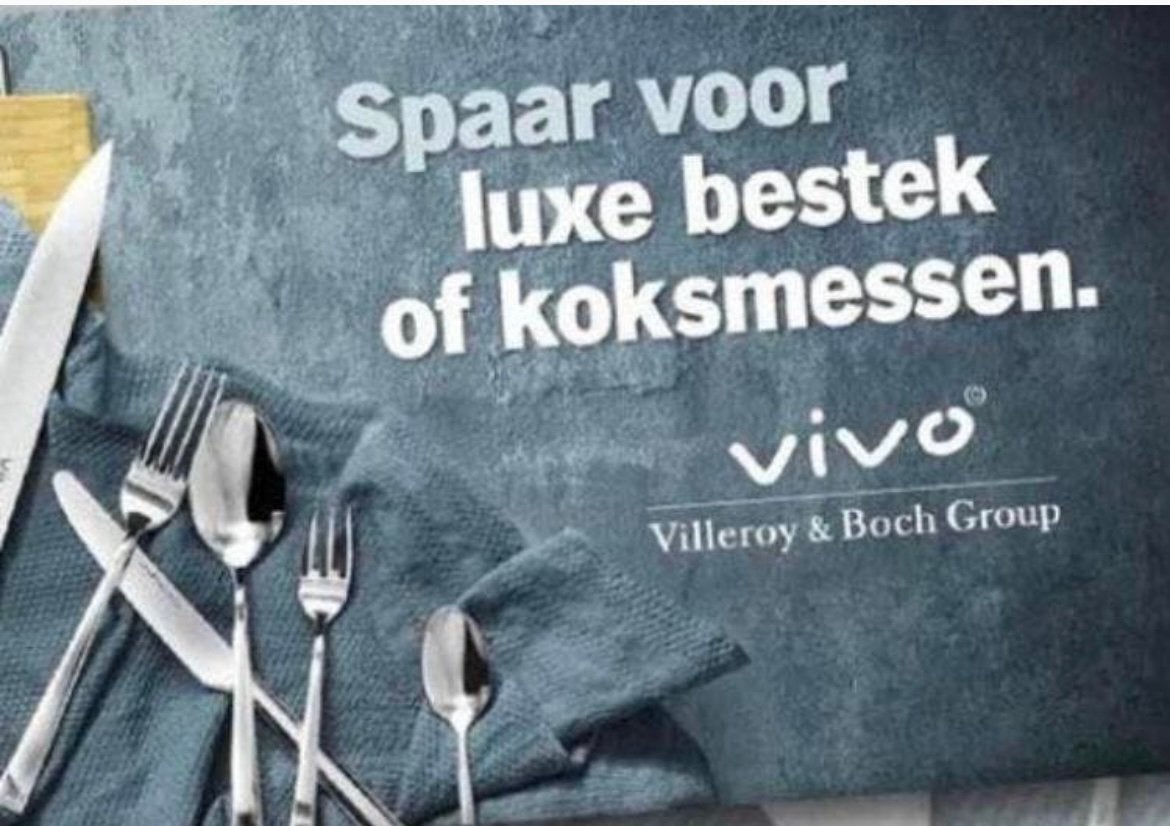 Vivo messen en vorken gezocht, Ophalen of Verzenden, Rvs of Chroom