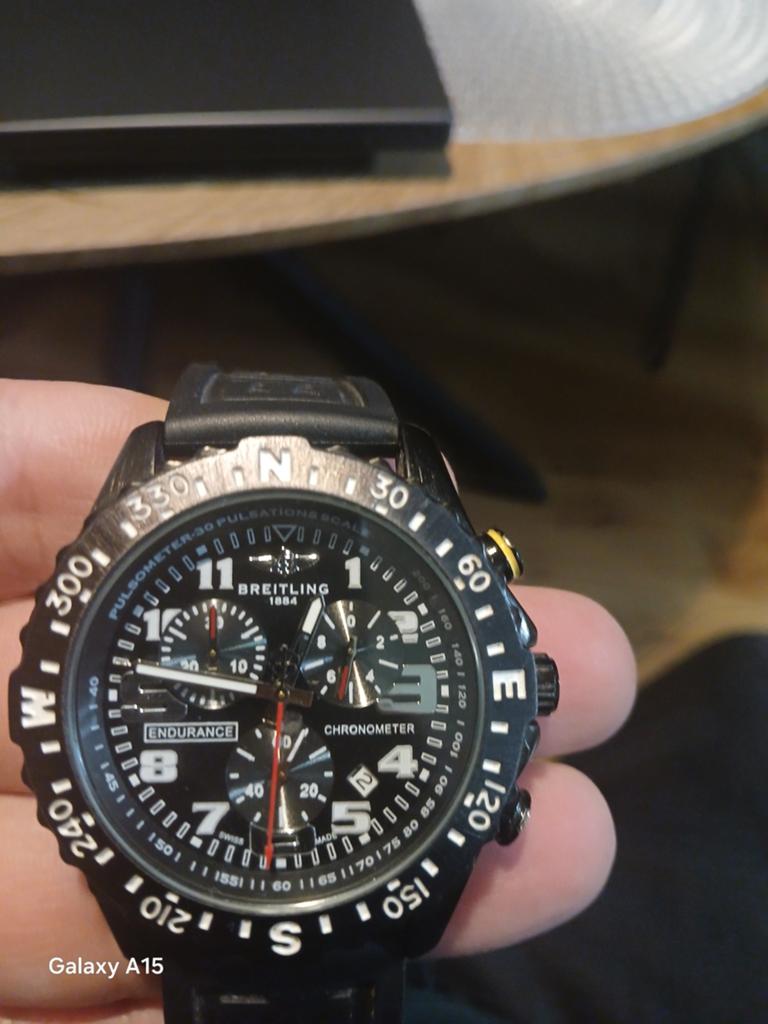 Breitling Endurance Chronometer Polshorloge Zwart, Kunststof, Breitling, Polshorloge, Kunststof