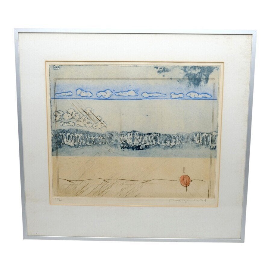 Jan Montyn (1924-2015) - Landschap, 1979, Ophalen of Verzenden, Landschap, Ets, Gesigneerd
