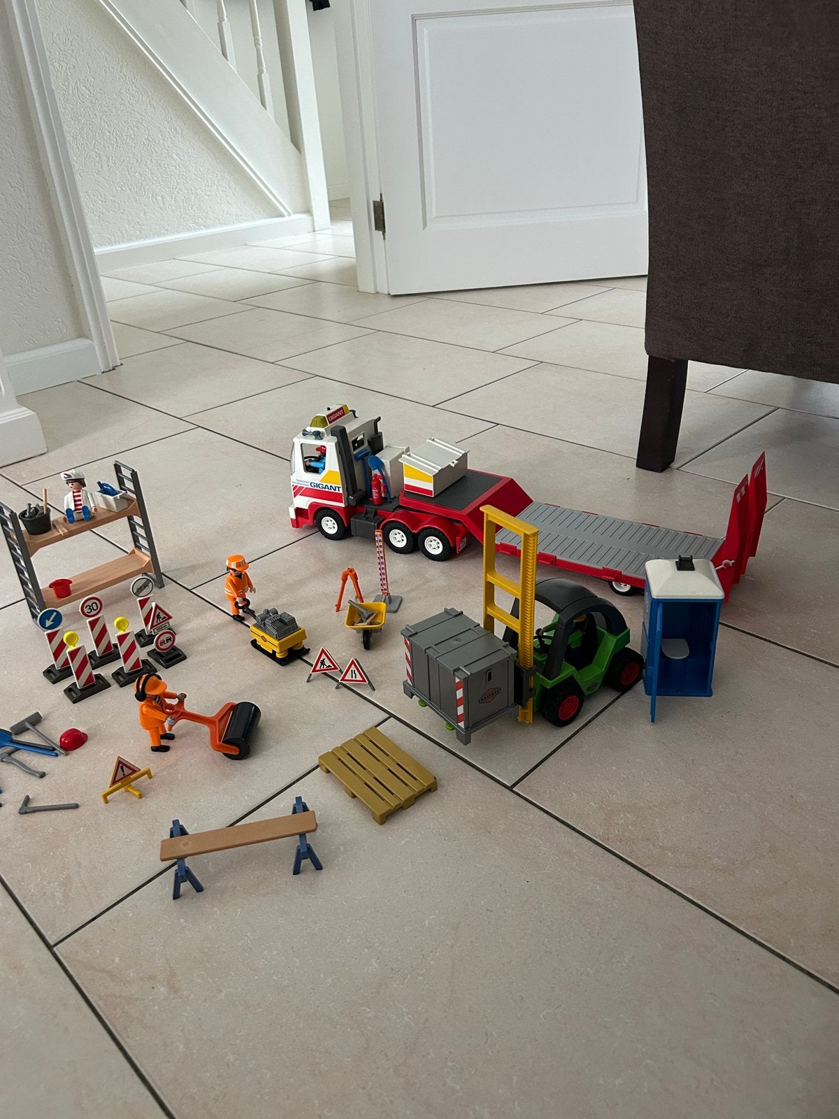 Playmobil bouwplaats set met dieplader, Ophalen, Gebruikt, Jongen of Meisje