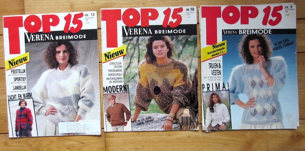 3 x top 15 verena breimode + 3 x libelle idee CREATIVITEIT, Verzenden, Gebruikt, Breien of Haken, Patroon of Boek