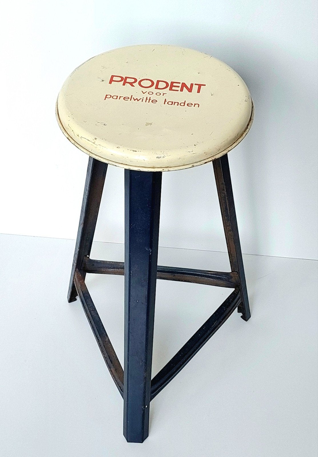 Oude Reclame Kruk Prodent Tandpasta "Reclamebord", Verzamelen, Ophalen of Verzenden, Gebruikt, Reclamebord