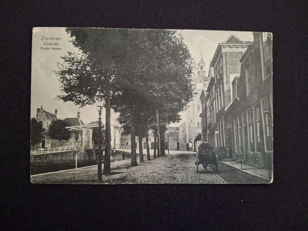 Zierikzee Zuidzijde Oude Haven - Antieke Ansichtkaart 1910, Ophalen of Verzenden, Voor 1920, Gelopen, Zeeland